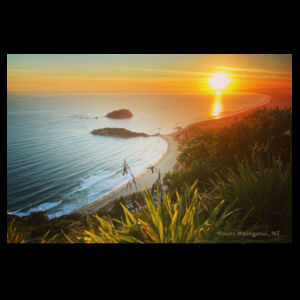 Dawn Patrol_Mount Maunganui Sunrise - AS Colour Mens Block T shirt Design