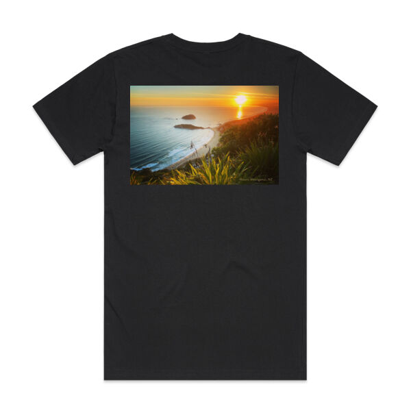 Dawn Patrol_Mount Maunganui Sunrise - AS Colour Mens Block T shirt Thumbnail